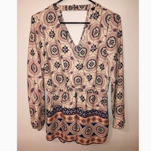 Multi colored long sleeve romper